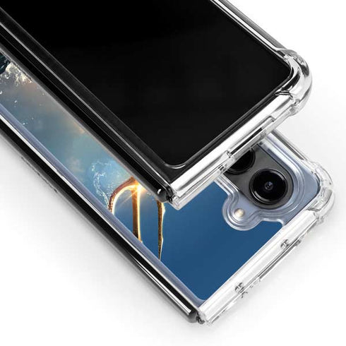 DC Comics Aquaman Movie Poster Trident Galaxy Z Fold5 5G Clear Case