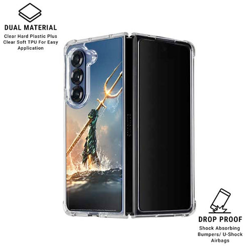 DC Comics Aquaman Movie Poster Trident Galaxy Z Fold7 Clear Case