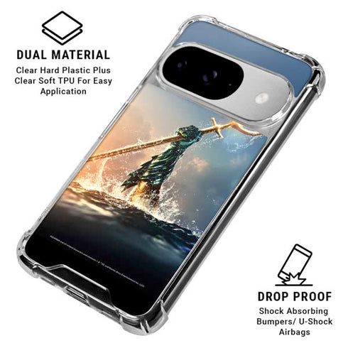 DC Comics Aquaman Movie Poster Trident Google Pixel 10 Clear Case