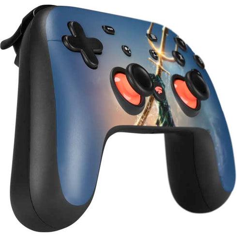 DC Comics Aquaman Movie Poster Trident Google Stadia Controller Skin