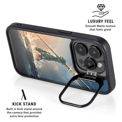 DC Comics Aquaman Movie Poster Trident iPhone 13 Pro Kickstand Case