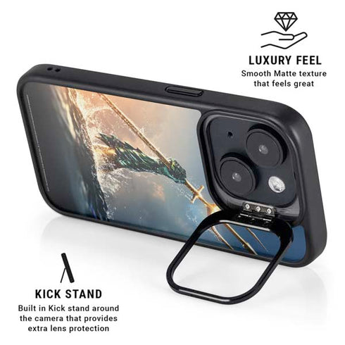 DC Comics Aquaman Movie Poster Trident iPhone 14 Kickstand Case