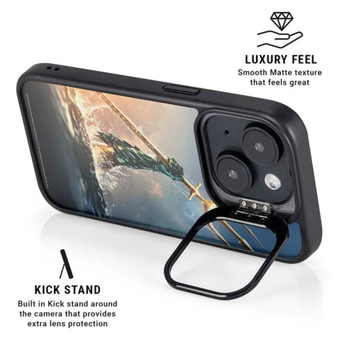 DC Comics Aquaman Movie Poster Trident iPhone 14 Plus Kickstand Case