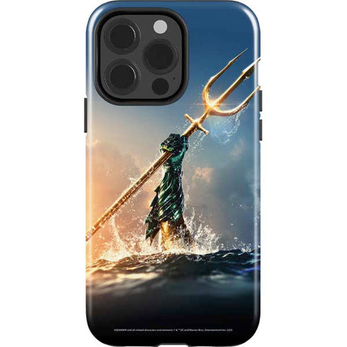 DC Comics Aquaman Movie Poster Trident iPhone 15 Pro Impact Case