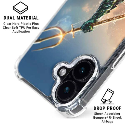 DC Comics Aquaman Movie Poster Trident iPhone 16 MagSafe Case