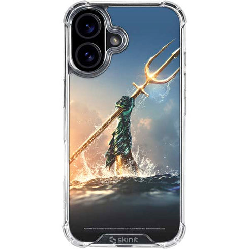 DC Comics Aquaman Movie Poster Trident iPhone 16 Plus Clear Case