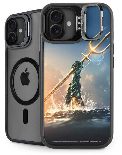 DC Comics Aquaman Movie Poster Trident iPhone 16 Plus Kickstand Case