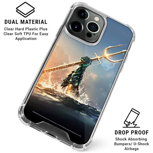 DC Comics Aquaman Movie Poster Trident iPhone 16 Pro Clear Case