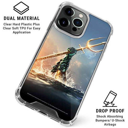 DC Comics Aquaman Movie Poster Trident iPhone 16 Pro Max Clear Case