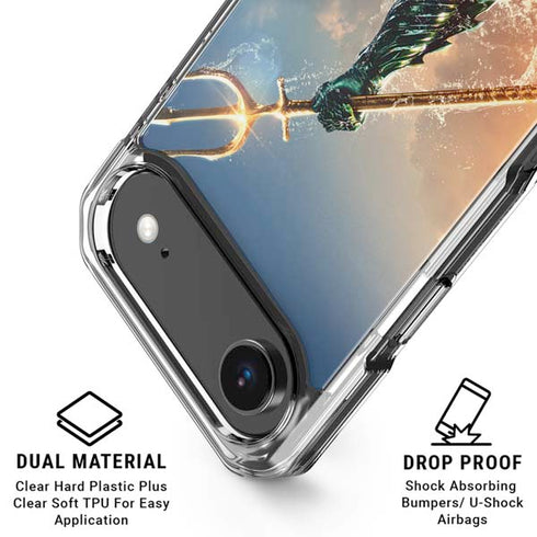 DC Comics Aquaman Movie Poster Trident iPhone 17 Air Clear Case