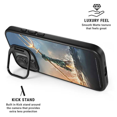DC Comics Aquaman Movie Poster Trident iPhone 17 Kickstand Case