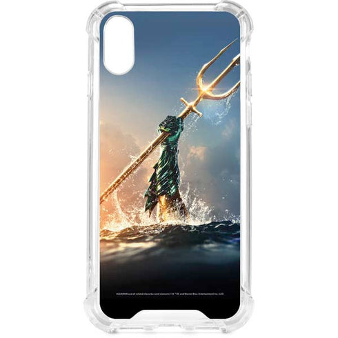 DC Comics Aquaman Movie Poster Trident iPhone XS Clear Case