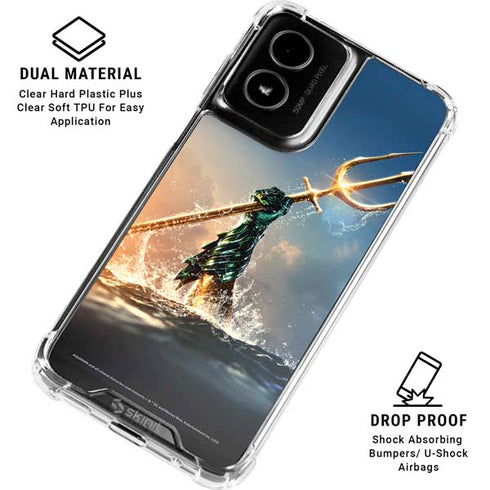 DC Comics Aquaman Movie Poster Trident Moto G Power 5G (2024) Clear Case