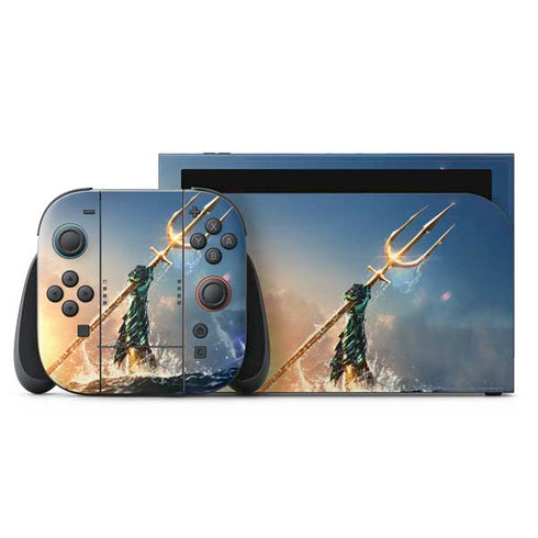 DC Comics Aquaman Movie Poster Trident Nintendo Skins
