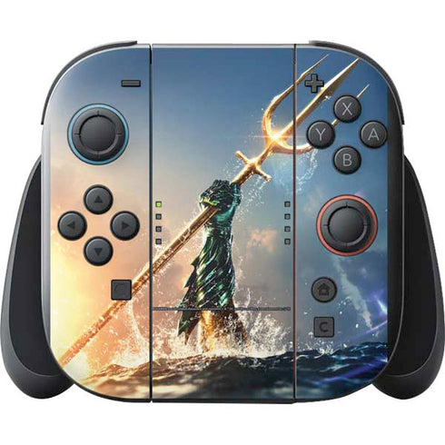 DC Comics Aquaman Movie Poster Trident Nintendo Switch 2 (2025) with Joy-Con Skin