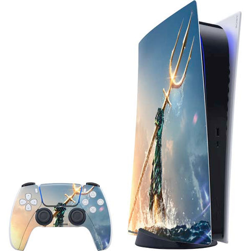 DC Comics Aquaman Movie Poster Trident PlayStation PS5 Skins