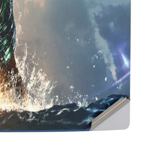 DC Comics Aquaman Movie Poster Trident PS5 Slim Digital Edition Console Skin