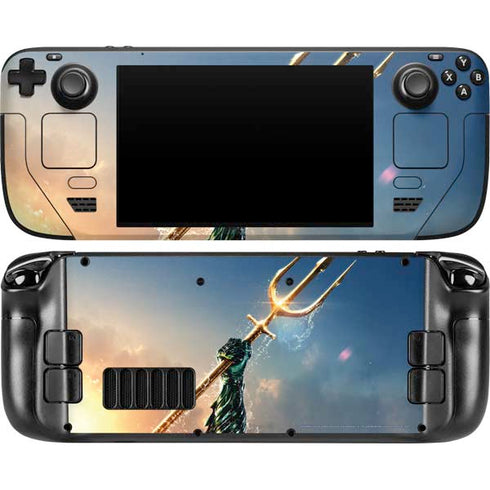 DC Comics Aquaman Movie Poster Trident Steam Deck Handheld Gaming Computer OLED Skin