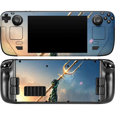 DC Comics Aquaman Movie Poster Trident Steam Deck Handheld Gaming Computer Skin