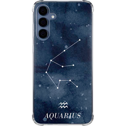 Aquarius Constellation Galaxy A55 5G Clear Case