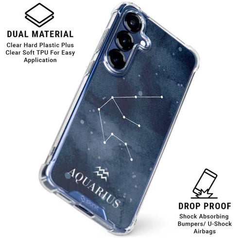 Aquarius Constellation Galaxy S25 Clear Case