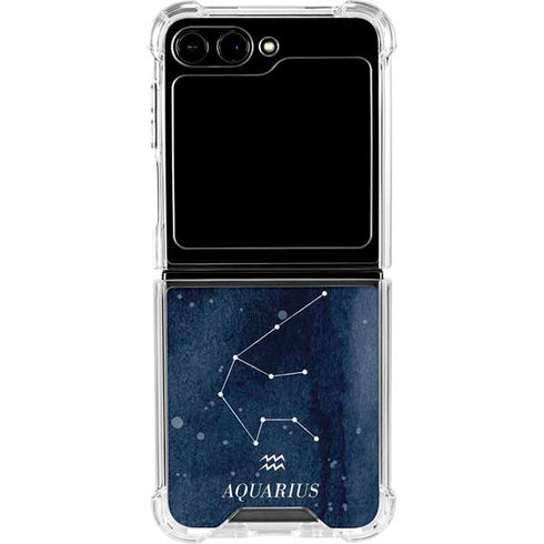 Aquarius Constellation Galaxy Z Flip6 Clear Case