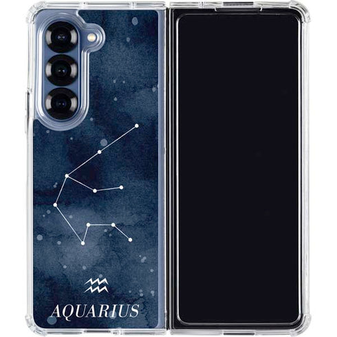 Aquarius Constellation Galaxy Z Fold7 Clear Case