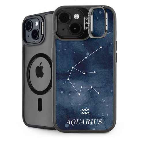 Aquarius Constellation iPhone 15 Plus Kickstand Case