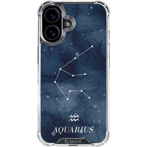 Aquarius Constellation iPhone 16 Clear Case