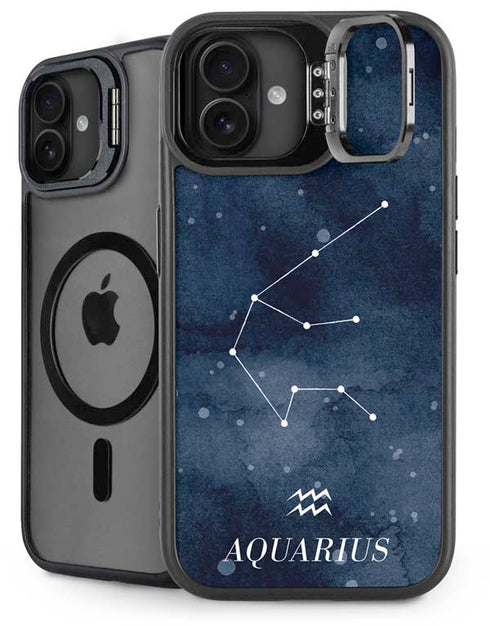 Aquarius Constellation iPhone 16 Kickstand Case