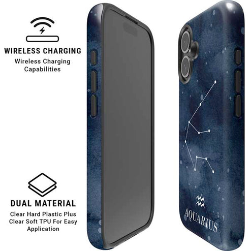 Aquarius Constellation iPhone 16 Magsafe Impact Case