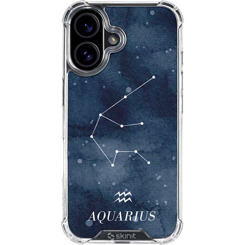 Aquarius Constellation iPhone 16 Plus Clear Case