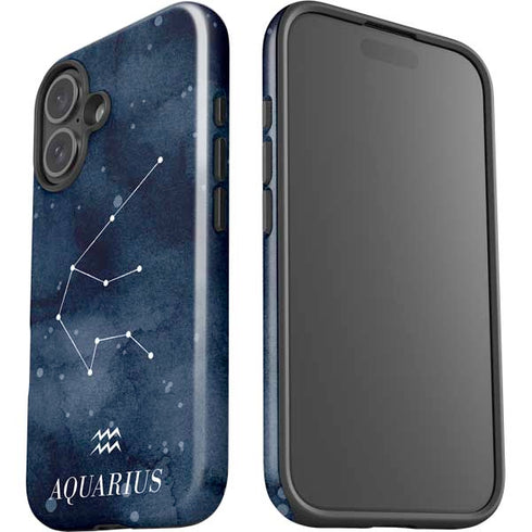 Aquarius Constellation iPhone 16 Plus Impact Case