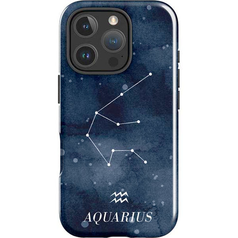 Aquarius Constellation iPhone 16 Pro Impact Case