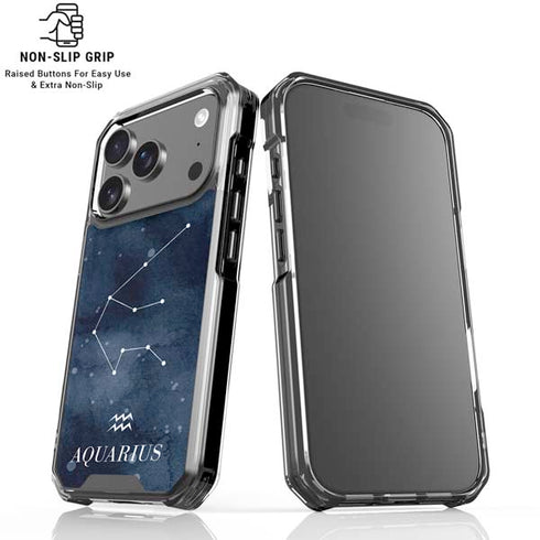Aquarius Constellation iPhone 17 Pro Clear Case
