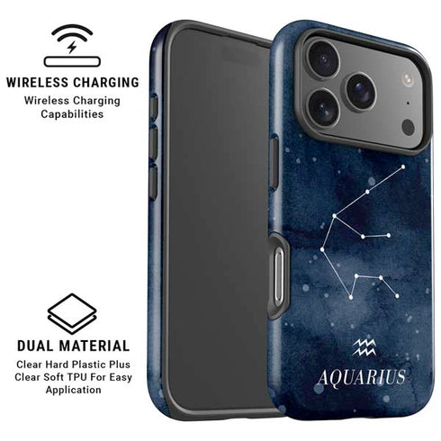Aquarius Constellation iPhone 17 Pro Magsafe Impact Case