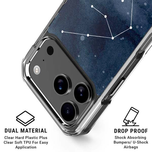 Aquarius Constellation iPhone 17 Pro Max Clear Case