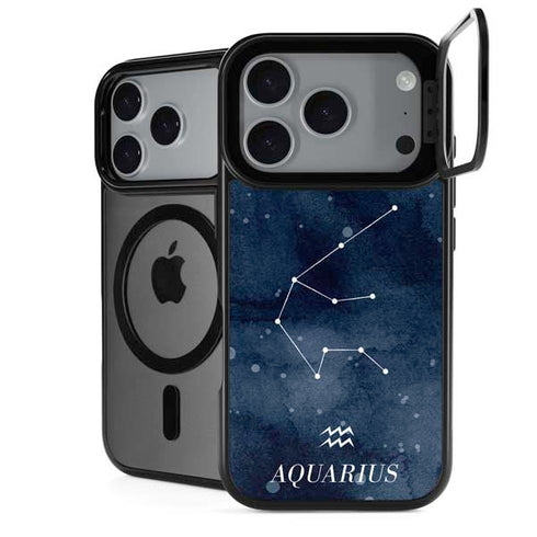 Aquarius Constellation iPhone 18 Pro Kickstand Case