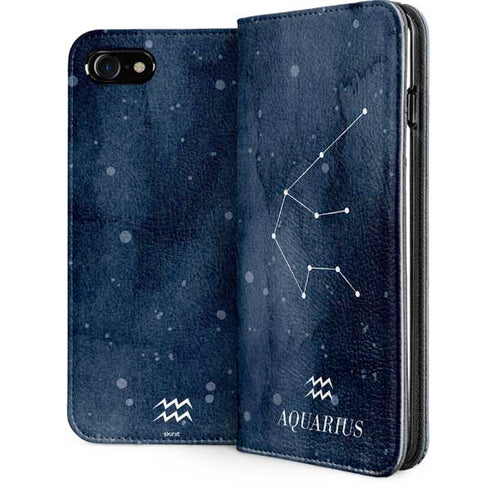 Aquarius Constellation iPhone SE (2nd & 3rd Gen) Folio Case