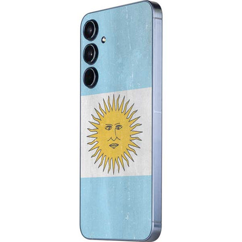 Argentina Flag Distressed Galaxy A35 5G Skin