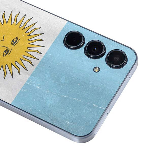 Argentina Flag Distressed Galaxy A35 5G Skin