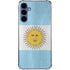 Argentina Flag Distressed Galaxy A55 5G Clear Case