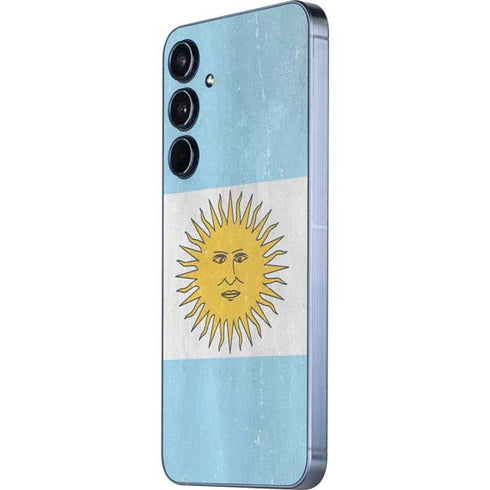 Argentina Flag Distressed Galaxy A55 5G Skin