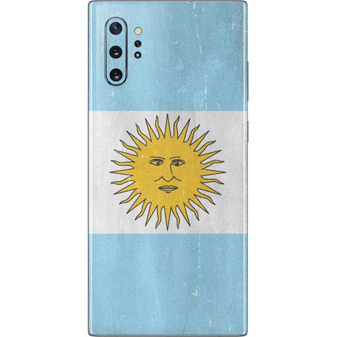 Argentina Flag Distressed Galaxy Note 10 Plus Skin