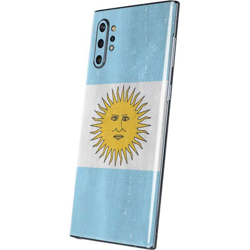 Argentina Flag Distressed Galaxy Note 10 Plus Skin