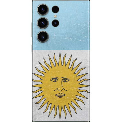 Argentina Flag Distressed Galaxy Skins