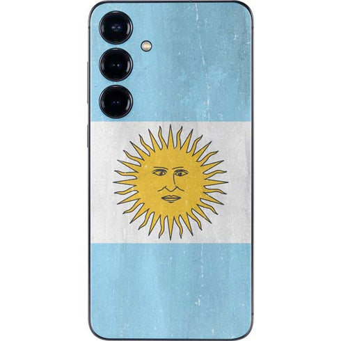Argentina Flag Distressed Galaxy S25 Plus Skin