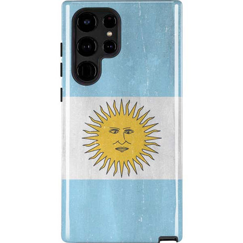 Argentina Flag Distressed Galaxy S25 Ultra Impact Case