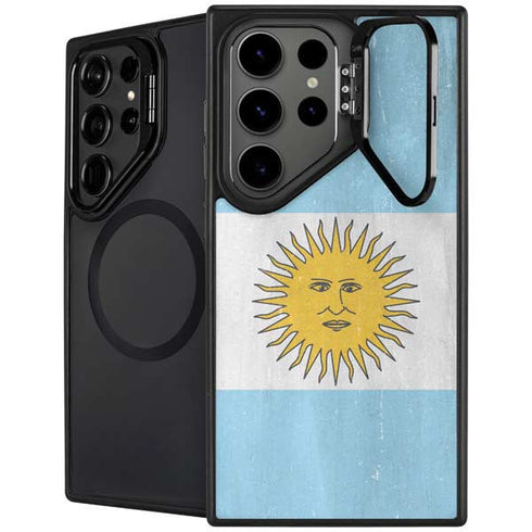 Argentina Flag Distressed Galaxy S24 Ultra Kickstand Case