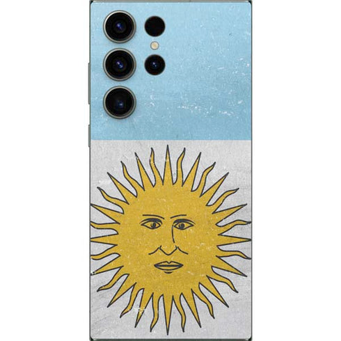 Argentina Flag Distressed Galaxy S25 Ultra Skin